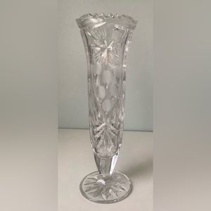 New Vintage Anna Hutte Bleikristall pedestal bud vase